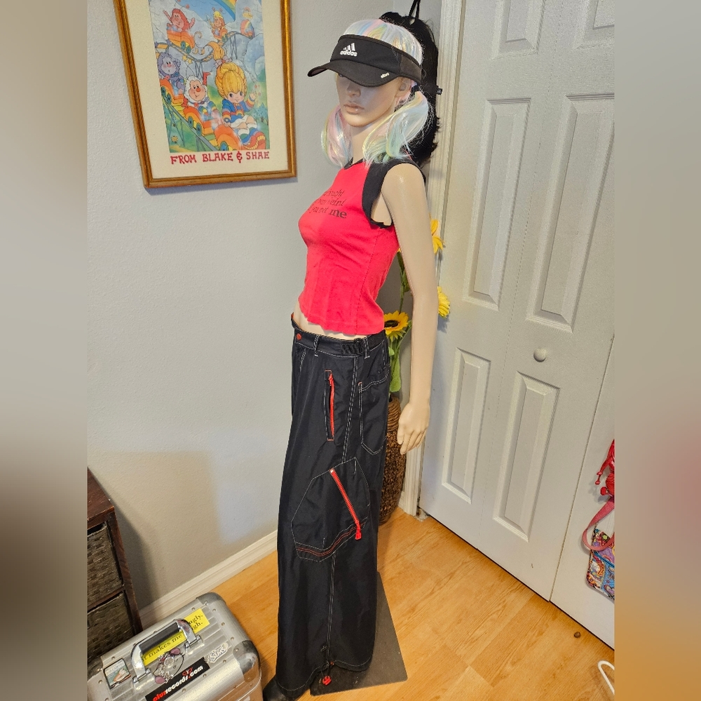 Vintage Kikwear old-school  microfiber raver pants. Size 32